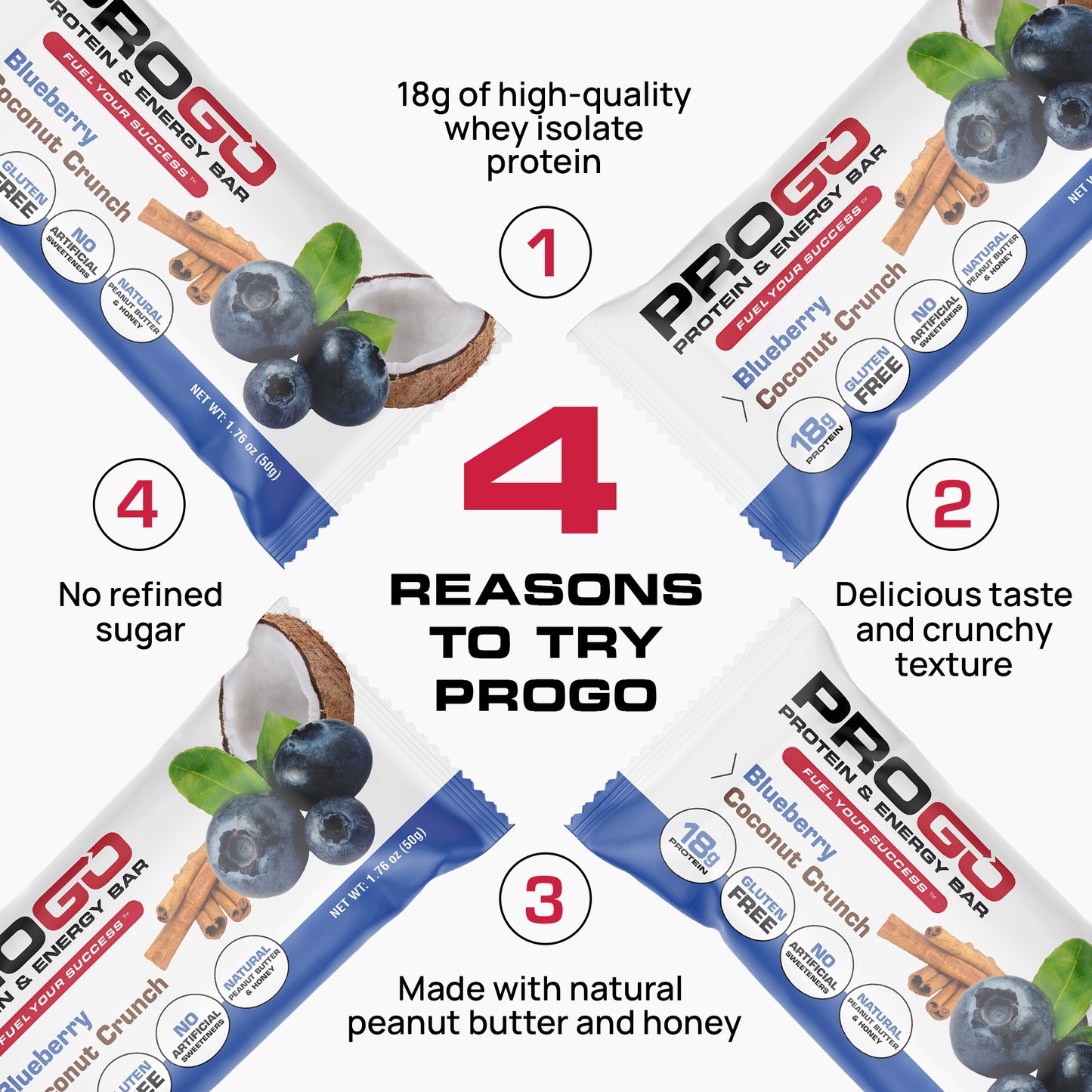 ProGo Bars – Blueberry Coconut