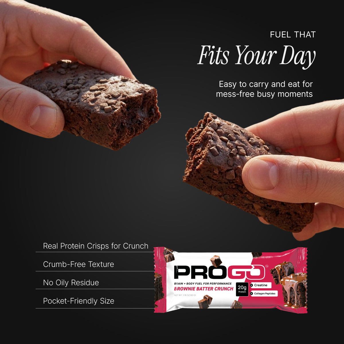 ProGo Bars Brownie Batter Crunch 12 Pack