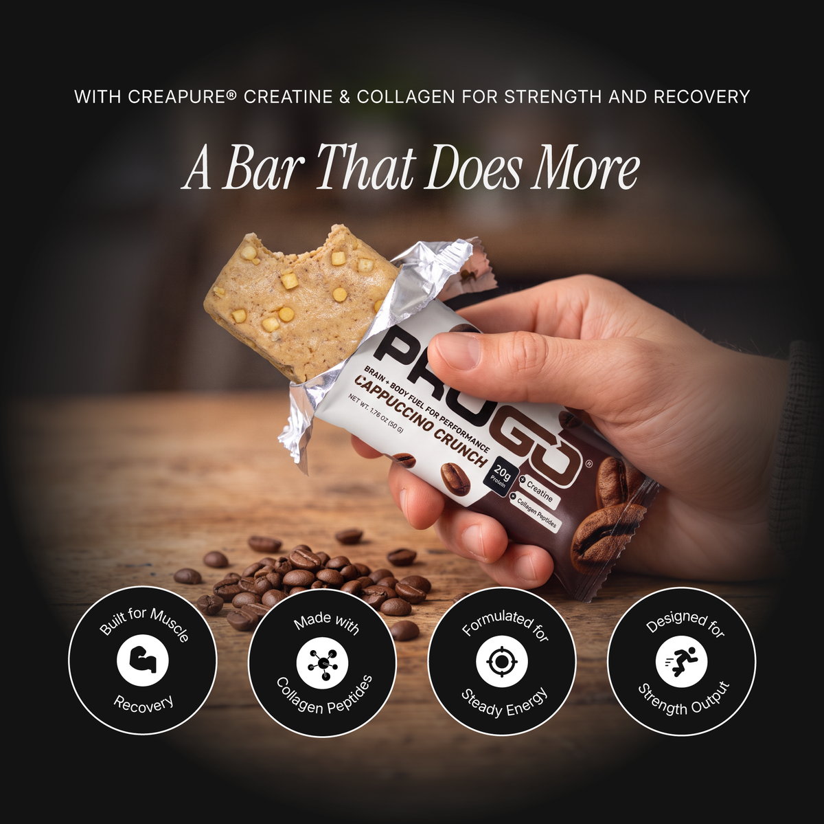 ProGo Bars Cappuccino  Crunch 12 Pack