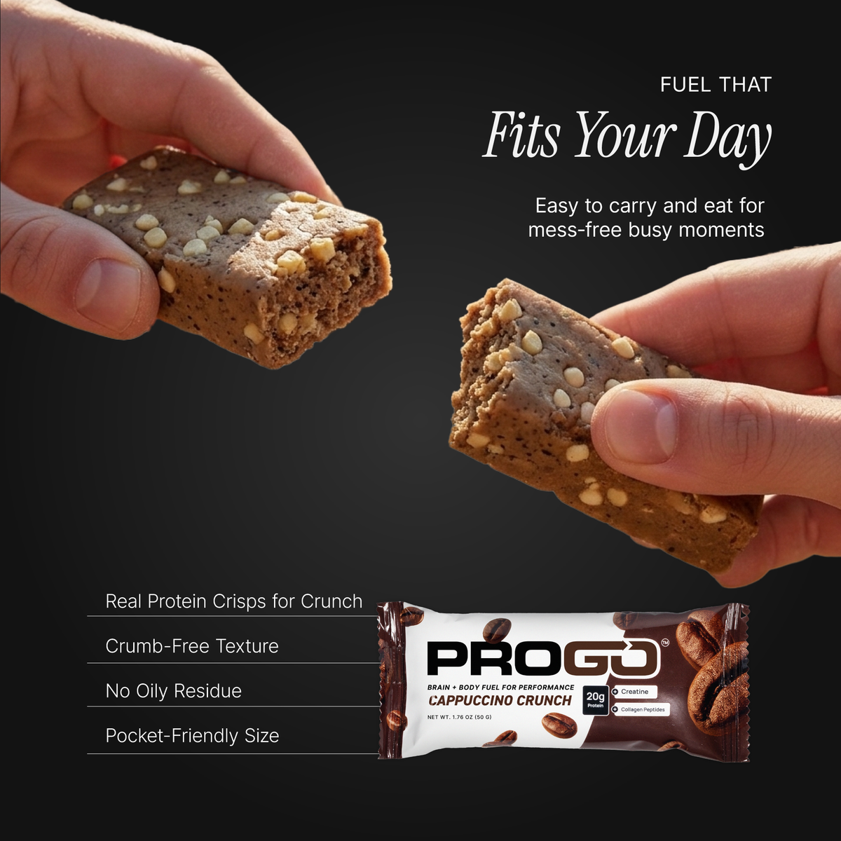 ProGo Bars Cappuccino  Crunch 12 Pack