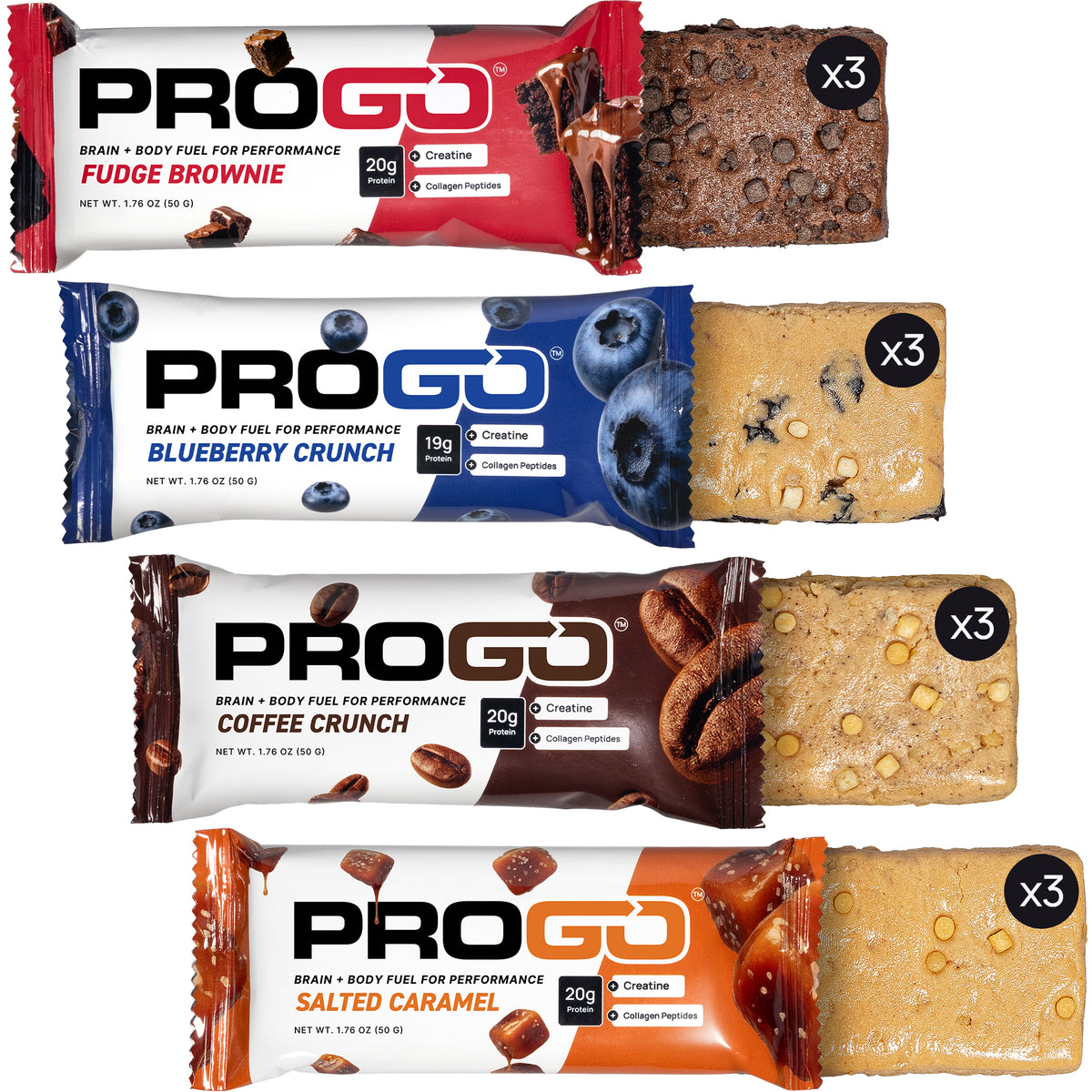 ProGo Protein Bars (Variety Pack) | Up to 21g of 95% Pure Protein ...